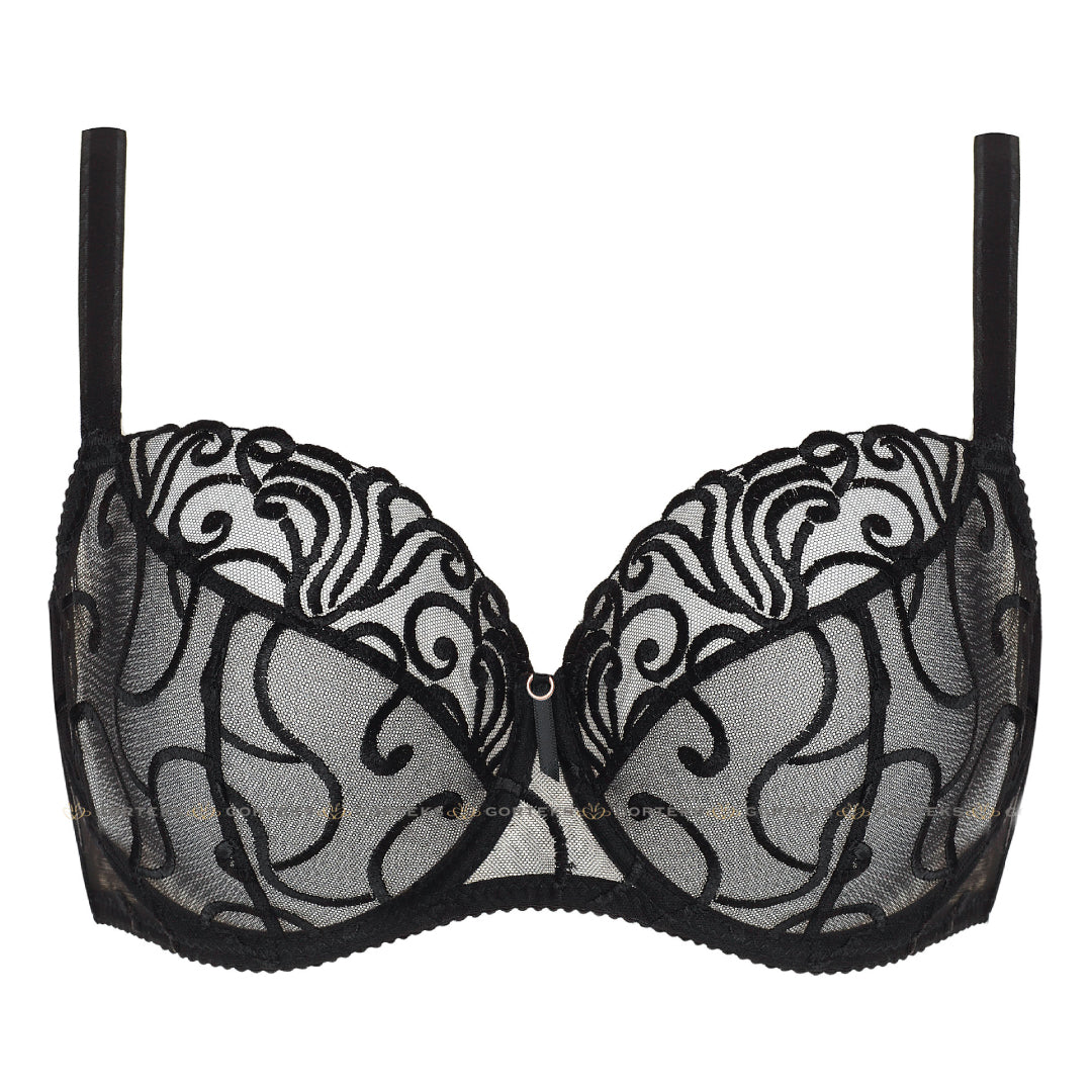 Gorteks Fiore Black Sheer Full Figure Bra — view 7