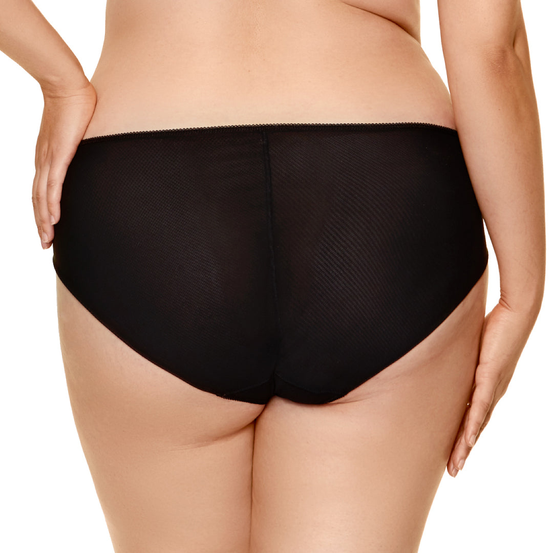 Gorteks Fiore Black Sheer Low Rise Bikini Panty — view 6