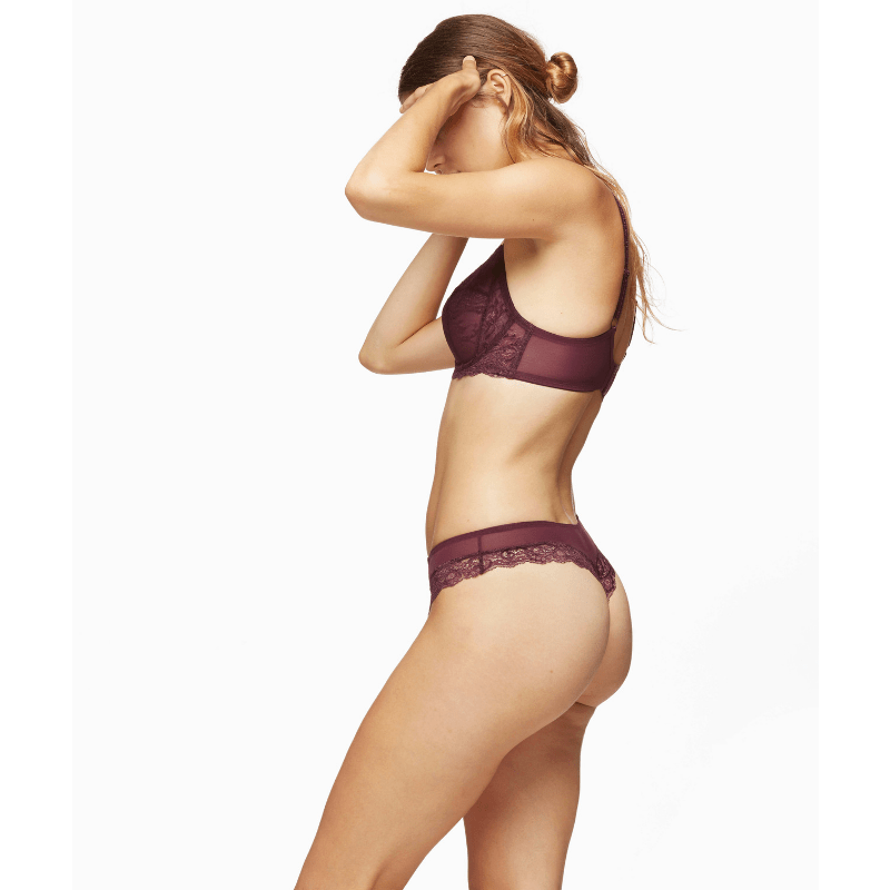 Blush Harlow Elderberry Purple Full Figure Lace Unlined Bra — view 6