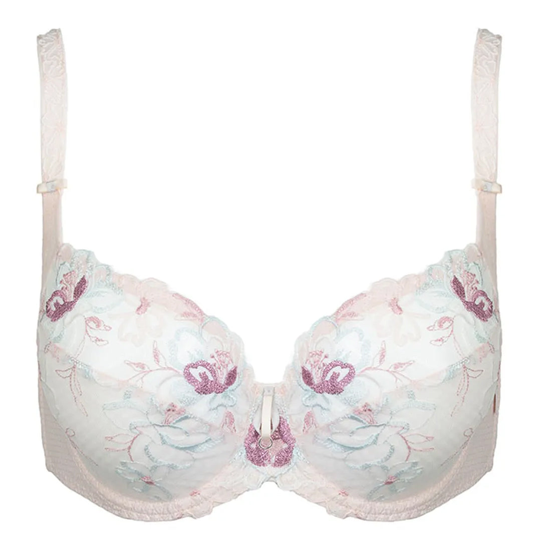Sheer Mesh Lace Demi Cup Bra Bisquit — view 6