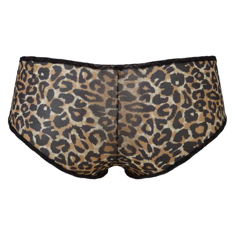 Gossard Glossies Leopard Black Printed Sheer Boyshort Panty — view 4