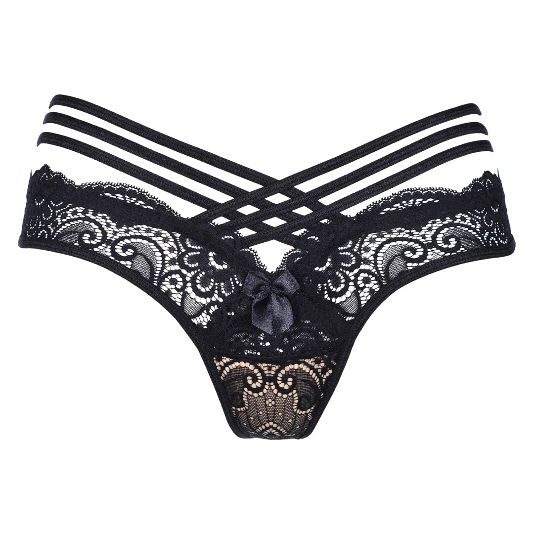 Axami Julianne Strappy Lace Thong Panty — view 5