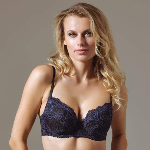 Teaselle Blue Moonlight Lightly Lined Lace Plunge Bra