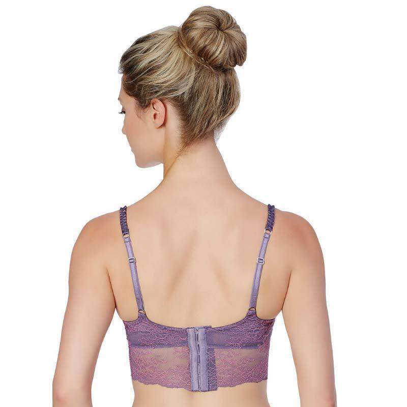 Longline Lace Demi Cup Bra Montelle Boudoir Glamour — view 3