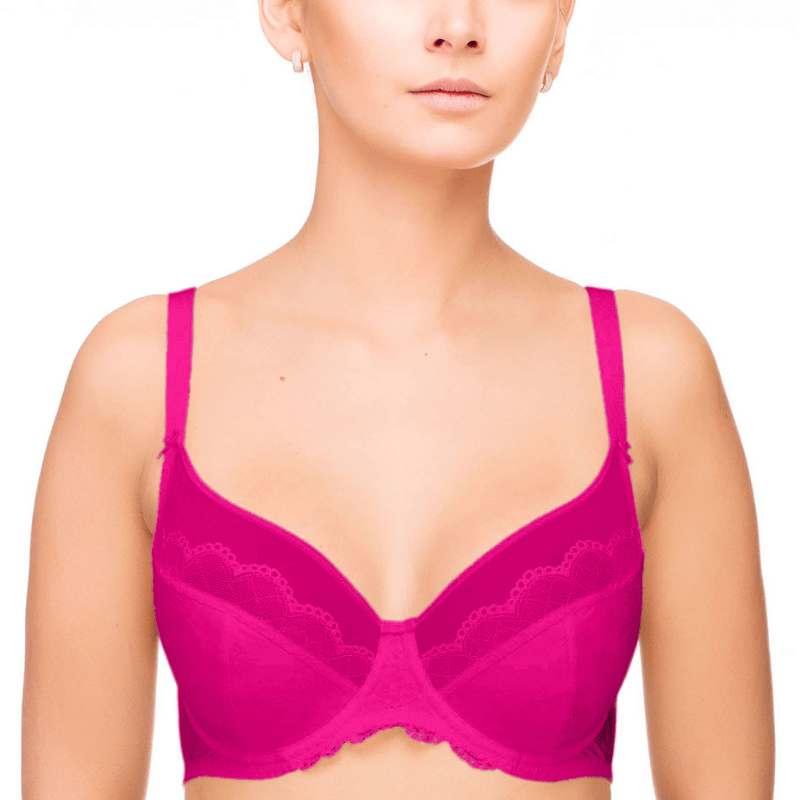 Full Figure Unlined Bra Lauma Vivian Pink — view 3