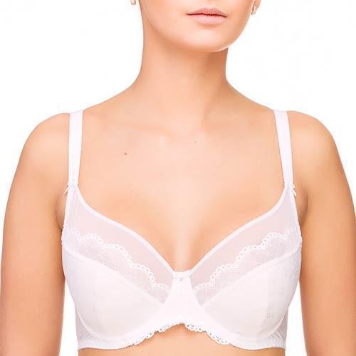 Full Figure Unlined Bra Lauma Vivian White — view 5