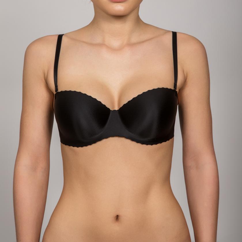 Rosme Invisible Strapless Molded Cup Balconette Bra — view 6