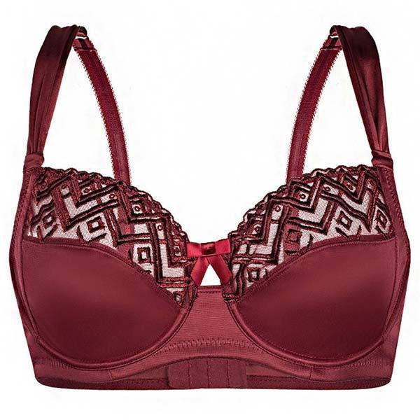 Sassa Bordeaux Semi-Sheer Full Figure Bra — view 3