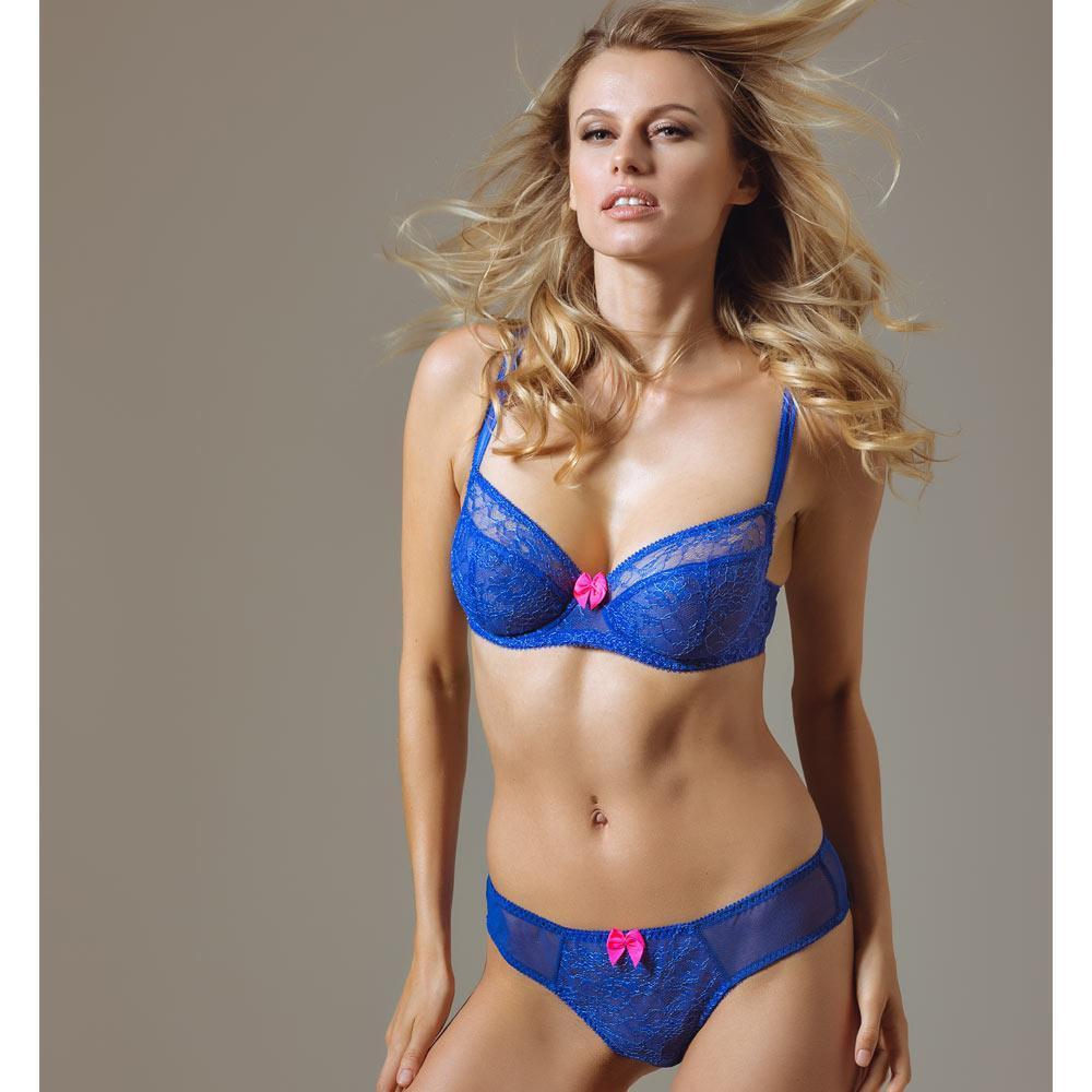 Semi Sheer Lace Demi Cup Bra Claudette New Wave — view 5