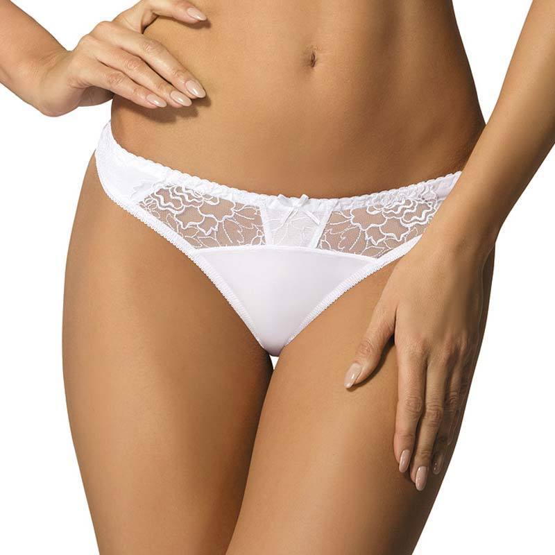 Gorteks Pamela White Semi Sheer Thong Panty — view 5