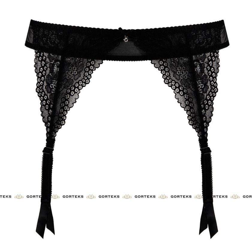 Gorteks Scarlet Black Sexy Sheer Lace Garter Belt — view 3