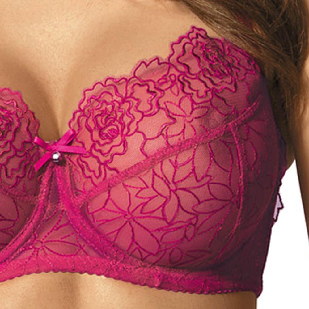 Gorteks Pamela Pink Sheer Mesh Balconette Bra — view 4