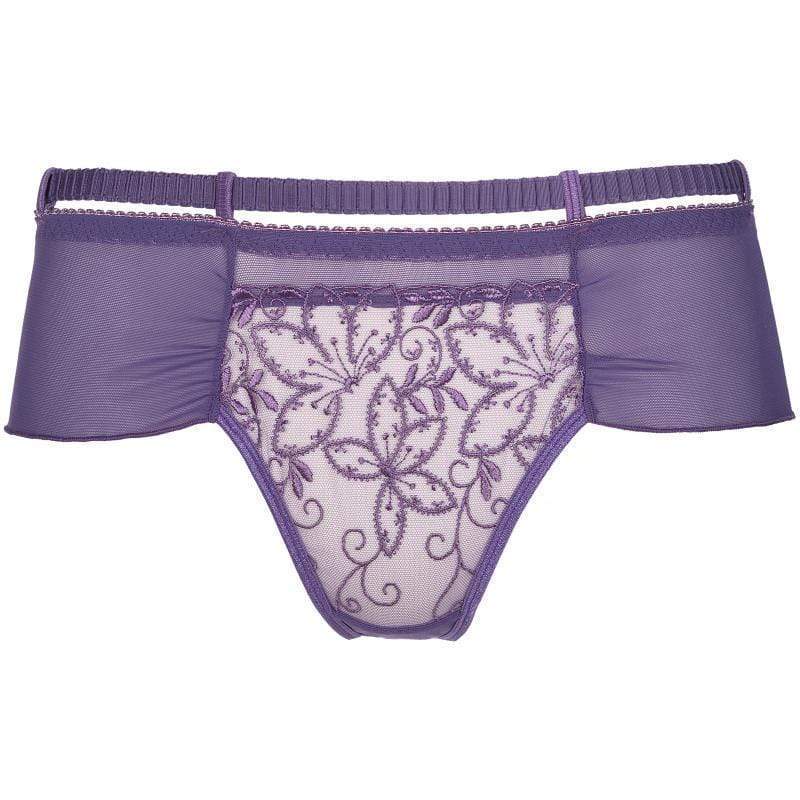 Axami Miami Vibe Purple Sheer Lace Brazilian Thong Panty — view 3