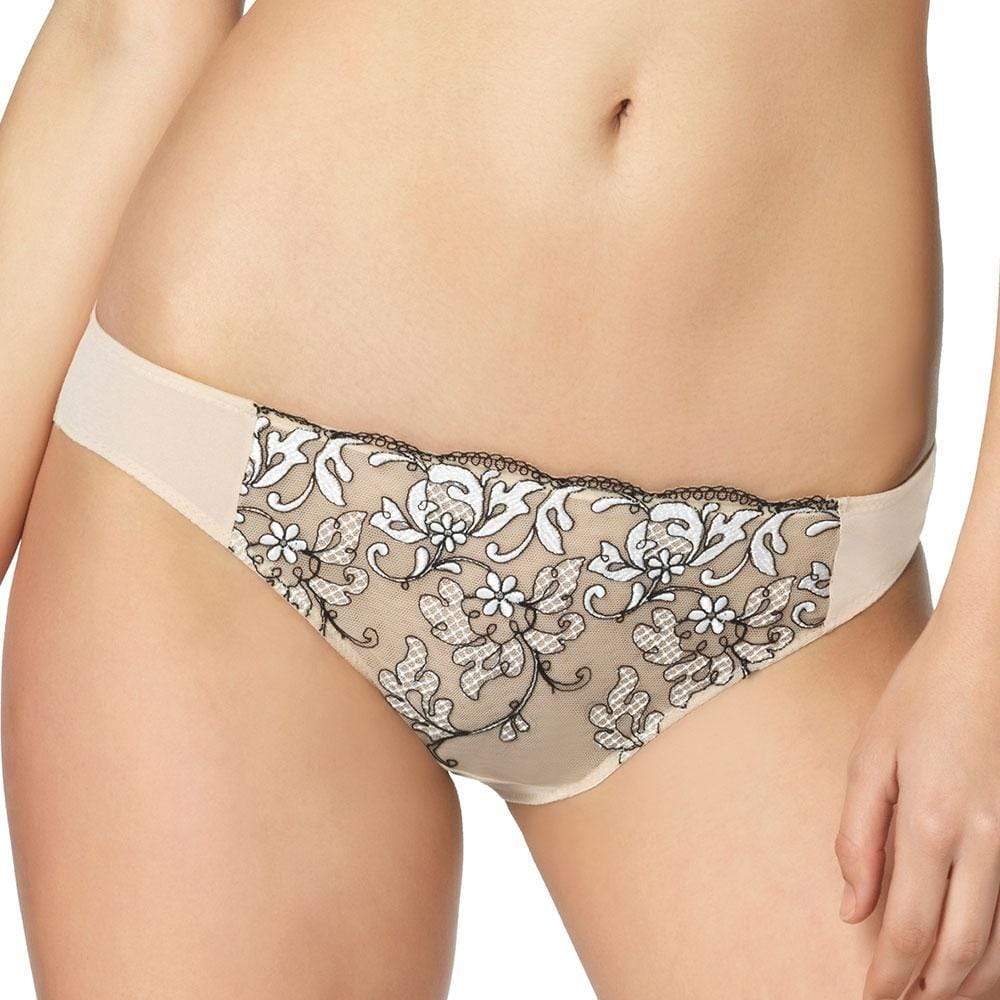 Felina Priscilla Sheer Lace Embroidery Bikini Panty