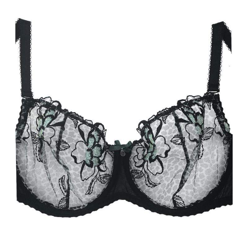Sheer Mesh Balconette Bra Sawren Java — view 3