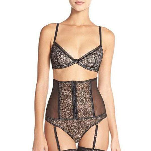 Addiction Provocante Sheer Mesh Corset Garter Belt — view 3