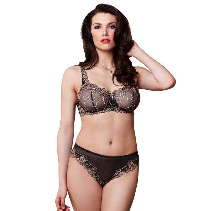 Sheer Mesh Embroidered Demi Bra Lunaire Sevilla — view 5