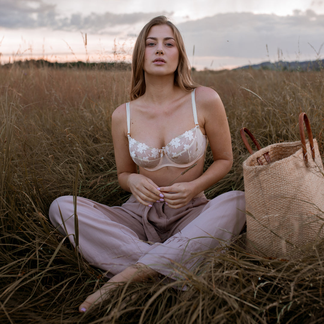 Samanta Valeria Biscuit Sheer Mesh Full Figure Bra — view 6